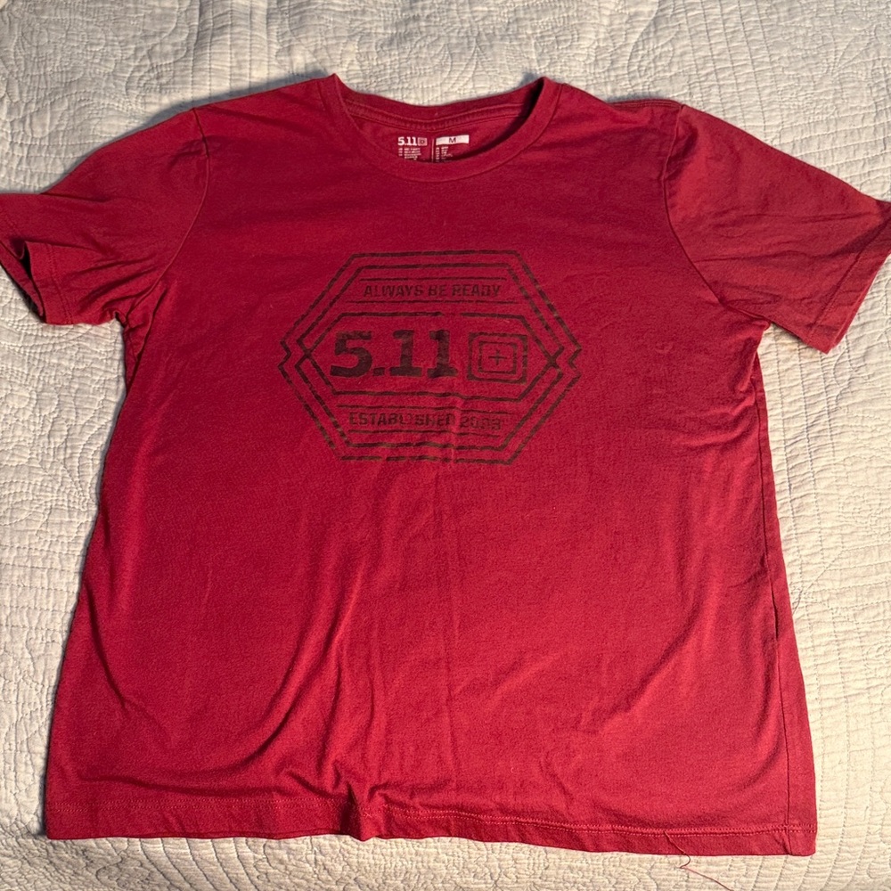5.11 Tactical Red Crew Neck T-Shirt